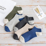 Cotton,Stripe,Patchwork,Invisible,Socks,Outdoor,Sport,Liner,Sneaker,Slippers,Socks