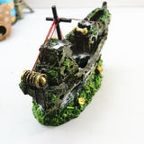 Aquarium,Ornament,Wreck,Sailing,Boats,Destroyer,Decor,Model