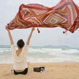 Honana,100x180cm,Bohemian,Linen,Beach,Towel,National,Style,Woman,Towel,Scarf,Sheet,Tapestry