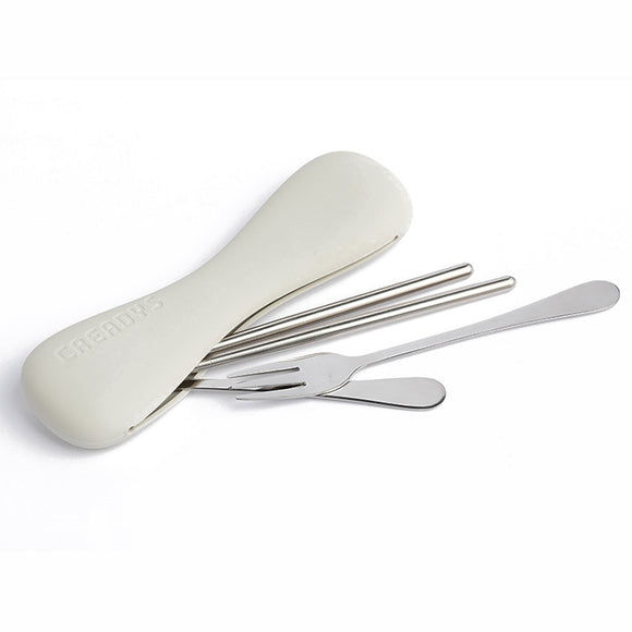 Stainless,Steel,Cutlery,Flatware,Chopsticks,Spoon,Outdoor,Travel,Portable