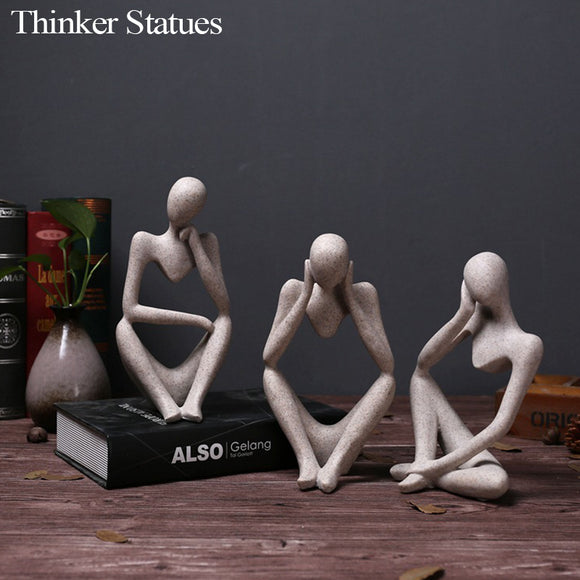 Sandstone,Resin,Thinkers,Statue,Thinker,Model