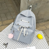 Canvas,Backpack,Waterproof,School,Travel,Shoulder,Ribbon,Handbag,Women