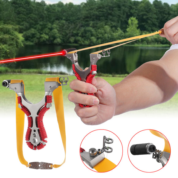 Laser,Slingshots,Rubber,Alloy,Double,Aiming,Catapults,Rubber,Slingshots,Camping,Hunting