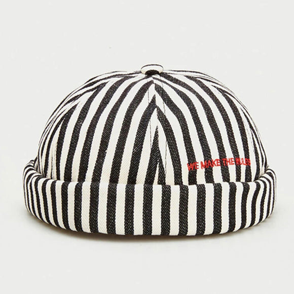 Stripe,Beret,Street,Trends,Melon,Vintage,Innocent,Metal,Standard,Sailor,Brimless