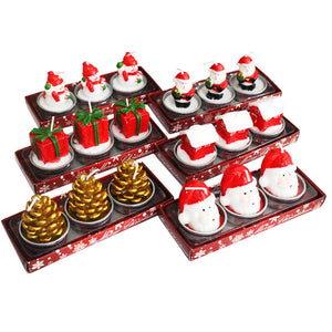 Christmas,Candles,Santa,House,Snowman,Christmas,Paraffin,Candles,Wedding,Party,Candles,Decor,Light