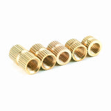 Suleve,M8BN1,120Pcs,Brass,Cylinder,Knurled,Threaded,Round,Insert,Embedded,Assortment