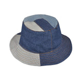 Washed,Denim,Patchwork,Brimmed,Bucket,Outdoor,Solid,Visor,Fishing