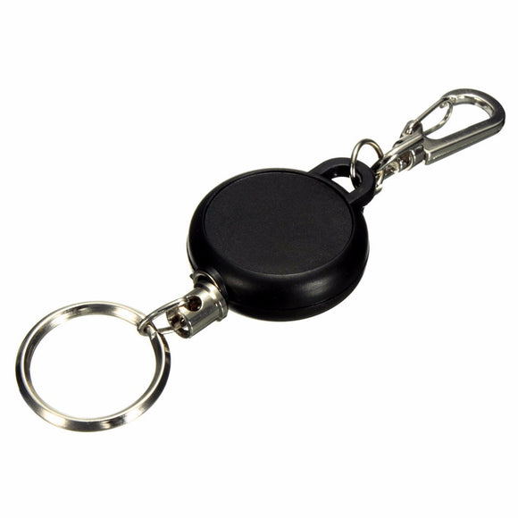 Chain,Stainless,Steel,Holder,Keyring,Retractable,Recoil