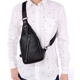Leather,Sling,Waterproof,Chest,Crossbody,Shoulder,Messenger,Casual,Backpack,Sport,Travel