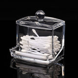 Storage,Boxes,Cotton,Holder,Clear,Acrylic,Cosmetic,Makeup,Hotel,Supplies