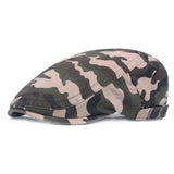 Washed,Cotton,Camouflage,Beret,Newsboy,Buckle,Adjustable,Outdoors,Sunshade,Forward