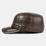Winter,Genuine,Leather,Windproof,Outdoor,Layer,Leather,Trucker