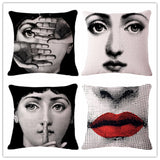 Decorative,Polished,Pillow,Cartoon,Fornasetti,Cushion,Cover,Decoration