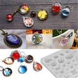 31pcs,Resin,Casting,Molds,Silicone,Jewelry,Making,Pendant,Mould