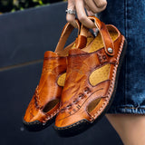 Genuine,Leather,Cowhide,Sandals,Summer,Quality,Beach,Slippers,Casual,Sneakers,Outdoor,Beach,Shoes