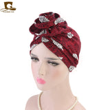 Women,Summer,Cotton,Floral,Chemo,Turban,Bohemian,Style,Beanie