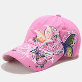 Women,Sunscreen,Fashion,Butterfly,Embroidery,Baseball