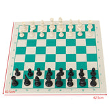 43*43cm,Outdoor,Travel,Tournament,Chess,Plastic,Pieces,Green,Portable,Family