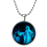 Halloween,Jewelry,Glowing,Black,Animal,Magic,Pendant,Stainless,Steel,Chain,Necklace