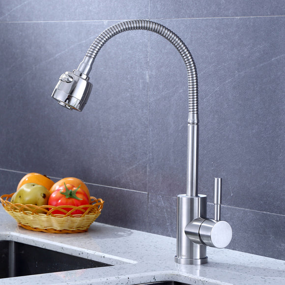Stainless,Steel,Kitchen,Faucet,Rotation,Single,Handle,Switch,Shower