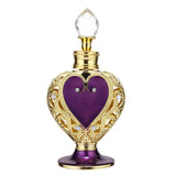 Vintage,Empty,Crystal,Metal,Purple,Heart,Perfume,Bottle,Filler,Glass,Collectible,Gifts