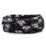 Skull,Pattern,Double,Layers,Headgear,Beanie,Dance,Scarf