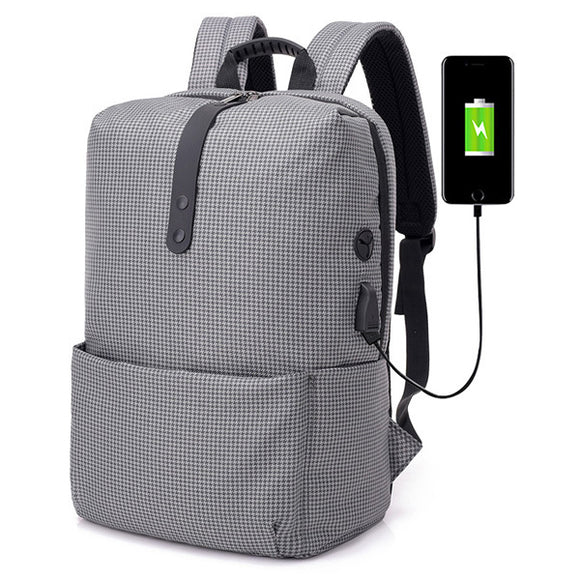 Backpack,Stripe,Business,Laptop,Travel,Waterproof,Polyester,Storage