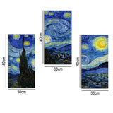 Modern,Spray,Painting,Decorative,Painting,Hotel,Canvas,Painting,Mural,Triple,Starry