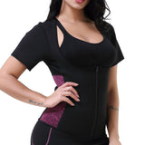 Front,Women,Sauna,Neoprene,Shaper,Sweat,Burner,Fitness,Shirts