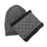 Women,Thicken,Coral,Fleece,Brimless,Knitted,Scarf,Winter,Beanie