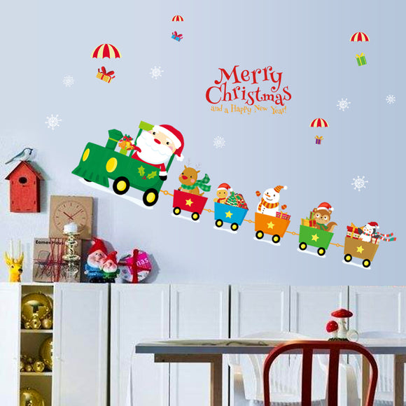 Miico,SK6037,Christmas,Decoration,Cartoon,Sticker,Removable,Christmas,Party