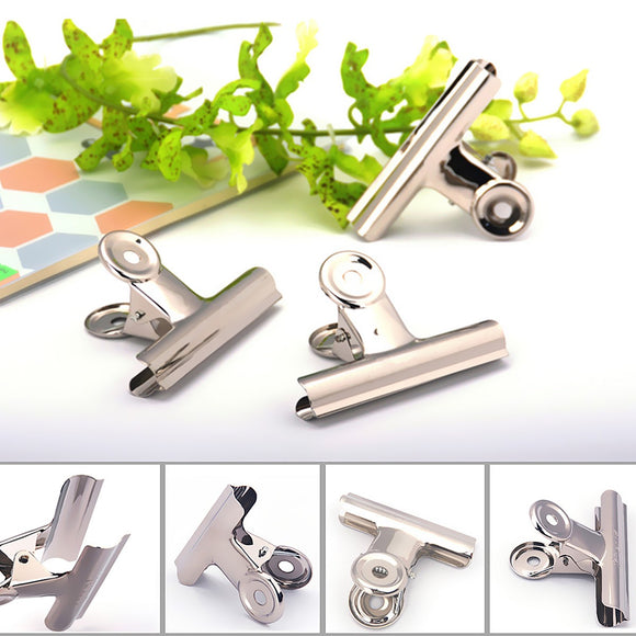 10pcs,Stainless,Steel,Silver,Bulldog,Clips,Money,Letter,Paper,Clamps