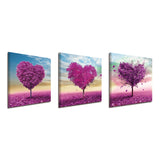 Miico,Painted,Three,Combination,Decorative,Paintings,White,Flower,Decoration