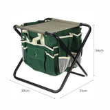 12.2x15.4x13.4inch,Folding,Kneeler,Oxford,Cloth,Camping,Chair,Fishing,Detachable,Storage,Organizer,Garden