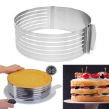 Adjustable,Layered,Stainless,Steel,Round,Circular,Baking,Bakeware