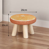 Solid,Wooden,Round,Stool,Chair,Living,Bedroom,Removeable,Cover