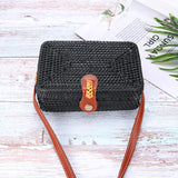 Straw,Rattan,Woven,Crossbody,Beach,Handbag,Outdoor,Travel