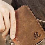 IPRee,Men's,Vintage,Blocking,Trifold,Wallet,Leather,Credit,Holder