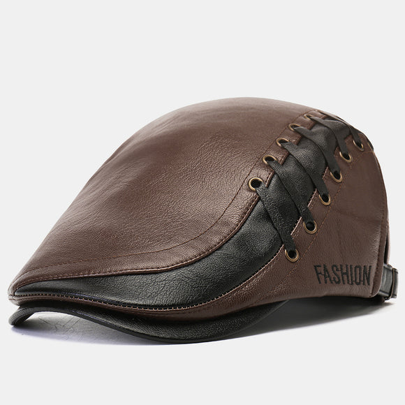 Collrown,Men's,Artificia,Leather,Beret,Casual,Newsboy,Adjustable