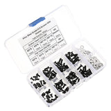 Suleve,M3CH8,Carbon,Steel,Socket,Button,Screws,Washers,Assortment,180pcs