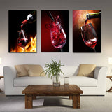 Miico,Painted,Three,Combination,Decorative,Paintings,Glass,Decoration