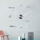 Emoyo,JM026,Creative,Large,Clock,Modern,Clock,Mirror,Numbers,Stickers,Office,Decorations