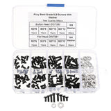 Suleve,M3CH8,Carbon,Steel,Socket,Button,Screws,Washers,Assortment,180pcs