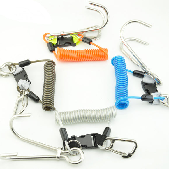 DIVING,Double,Heads,Douable,Hooks,Diving,Stainless,Steel,Spring,Hanging,Diving