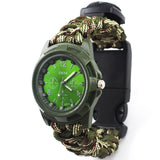 IPRee,Survival,Compasss,Bracelet,Watch,Emergency,Nylon,Paracord,Wristband