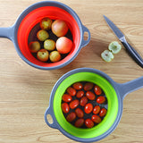 Folding,Collapsible,Fruit,Vegetable,Strainer,Handle,Colander,Draining,Basket,Camping,Picnic