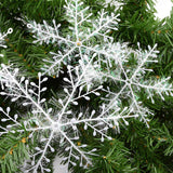 Christmas,Decorations,Snowflakes,White,Plastic,Artificial,Christmas,Decorations