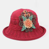 Women,Printed,Hollow,Straw,Breathable
