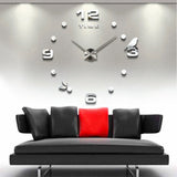Emoyo,JM008,Creative,Large,Clock,Modern,Clock,Mirror,Numbers,Stickers,Office,Decorations