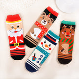 Womens,Christmas,Short,Socks,Cartoon,Santa,Ankle,Christmas,Socks